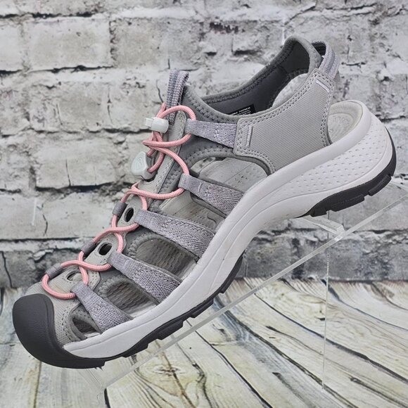KEEN Astoria West Sandals Women’s 8.5 Gray Coral Waterproof 1023589 w/Box - Picture 3 of 10